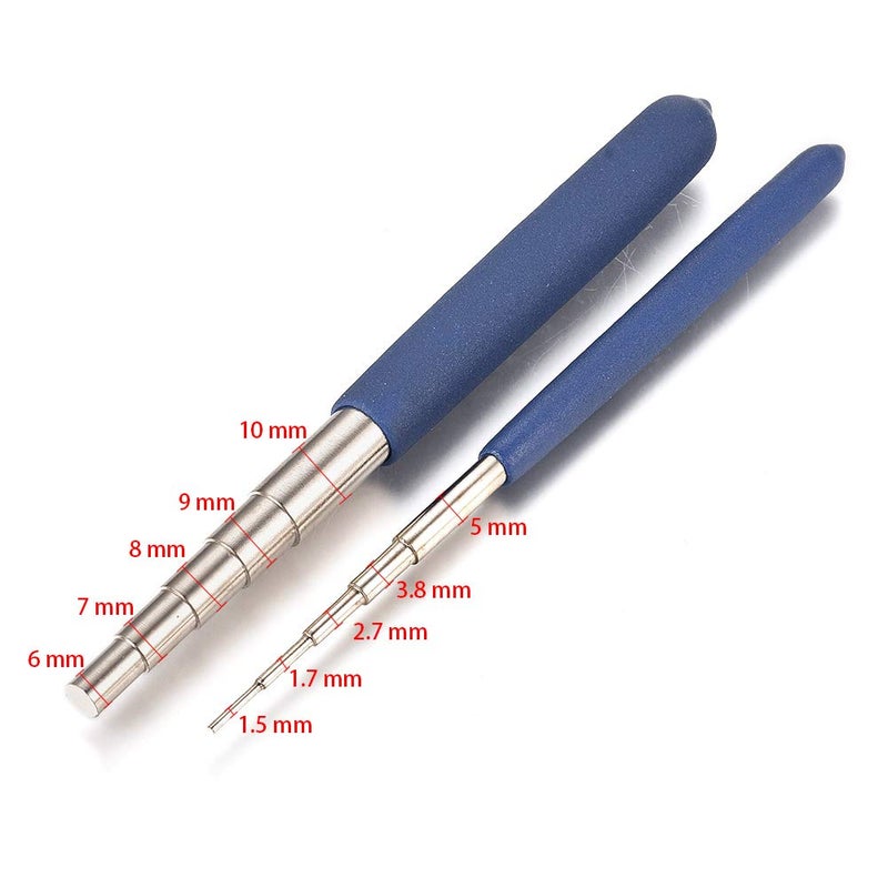BB Beadthoven Beadthoven 2Pcs 10 Sizes Round Multi Jump Ring Mandrel Wire Looping Rods Forming Rings Tool for Jewelry Making Kit - Image 3